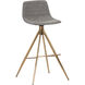 Andres 39.5 inch Belfast Koala Grey Swivel Barstool, Swivel